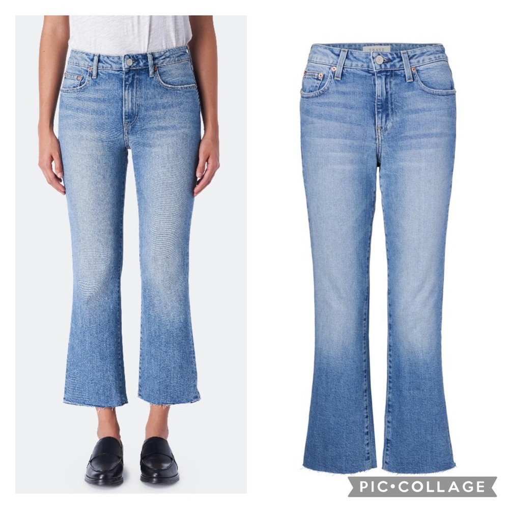 TRAVE “Colette” Kick Flare Crop Jeans in Staying “Alive Blue Wash” - Picture 2 of 5